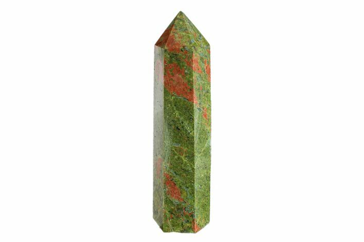 3.6" Tall, Polished Unakite Obelisk - South Africa